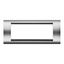 PLAYBUS PLATE - IN METALLISED TECHNOPOLYMER - GLOSSY FINISH -  6 GANG - SOFT CHROME - PLAYBUS thumbnail 3
