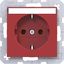 SCHUKO wall socket, text field, plug-in type, A.x/C.x, red thumbnail 1
