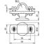 Rod holder with flange ZDC with M8 female thread for Rd 16mm St thumbnail 2