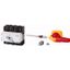DMM-160/3/M4/P-R Switch-disconnector, DMM, 160 A, 3 pole, Emergency switching off function, With red rotary handle and yellow locking ring, With metal shaft for a cont thumbnail 1