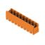 PCB plug-in connector, male header, Dovetails for fixing blocks, THT solder connection, 5.08 mm, Number of poles: 9, 180°, Solder pin length (l): 3.2 mm, tinned, orange, Box thumbnail 4