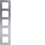 Cover frame 5-way vertical, A.8, aluminium thumbnail 1
