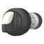 Changeover switch, With thumb-grip, momentary, 2 N/O, Screw connection, 3 positions, Bezel: black thumbnail 2