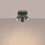 CARBON CEILING LAMP WITH REFLECTORS ON A ROUND OLIVE HEADLINING 3XGU10 thumbnail 13