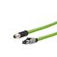 M12 Industrial Ethernet cable, X-coded, 10.0 m, M12 plug straight - RJ thumbnail 1