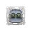 Double socket outlet with earthing and current phase constancy, (Complete product), 16A, 250V, Screw, white thumbnail 2