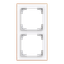 1722-441M-500 Cover  with decor ring, 2gang studio white matt copper thumbnail 1