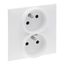 2X2P+E SOCKET FRENCH STANDARD SCREW TERMINALS WHITE thumbnail 2