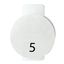 LENS WITH ILLUMINATED SYMBOL FOR COMMAND DEVICES - FIVE - SYMBOL 5 - SYSTEM WHITE thumbnail 3