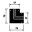 Horizontal  90° connector, Black, Trimless Recessed thumbnail 1