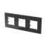 Frame 3-gang / 2+2+2-modules - ABB logo - S - Tacteo Black thumbnail 2