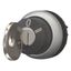 M22-WRS3-MS2 Key-operated actuator, maintained, 3 positions, MS2, Key withdrawable: I, 0, II, Bezel: titanium thumbnail 5