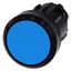 Pushbutton, 22 mm, round, plastic, blue, pushbutton, flat momentary contact 3SU1000-0AB50-0AA0-Z Y15 thumbnail 1