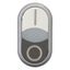 M22-DDLF-WS-X1/X0 Double actuator pushbutton, RMQ-Titan, Actuators and indicator lights flush, momentary, White lens, white, black, inscribed, Bezel: titanium thumbnail 3