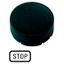 M22-XDH-S-GB0 Button plate, raised black, STOP thumbnail 1