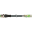 M12 male 0° / M8 female 0° A-cod. LED PUR 3x0.25 bk UL/CSA+drag chain  thumbnail 1