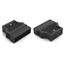 Strain relief housing 5-pole for 2 cables black thumbnail 2