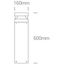ANTHRACITE BOLLARD 60cm 20W WW IP65 230V thumbnail 2