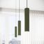 SINGLE HANGING LAMP ABOVE THE ISLAND TABLETOP, KARBON SERIES, OLIVE COLOUR thumbnail 6