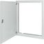 BP-U-3S-600/4-P-W Flush-mounting trim ring with sheet steel door and locking rotary lever for 3-component system, W = 600 mm, H = 460 mm, white thumbnail 2