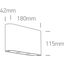 WHITE WALL LED 2x6W WW IP54 230V thumbnail 4