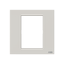 Frame - 1-gang / 3-modules 3"x3" box - ABB logo - Dune thumbnail 1