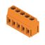 Printed circuit board terminals, 5.00 mm, Number of poles: 5, 90°, Solder pin length (l): 3.5 mm, tinned, orange, Clamping yoke connection, Clamping range, max. : 2.5 mm², Box thumbnail 4