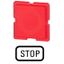 110TQ25 Button plate, red, STOP thumbnail 1