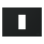 Frame - 1-gang / 1-module - ABB logo - Matt Black thumbnail 1