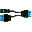 pre-assembled Y-cable B2ca 2 x plug/socket black/blue thumbnail 2