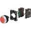 Illuminated pushbutton actuator, RMQ-Titan, flush, momentary, 1 NO, red, Blister pack for hanging thumbnail 4