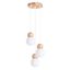 Pendant lamp PEKKA 3P white/natural wood thumbnail 1