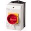 P1-25/I2/SVB/HI11-NA Main switch, P1, 25 A, surface mounting, 3 pole, 1 N/O, 1 N/C, Emergency switching off function, With red rotary handle and yellow locking ring, UL/CS thumbnail 1