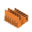 PCB plug-in connector, male header, Dovetails for fixing blocks, THT solder connection, 5.08 mm, Number of poles: 12, 90°, Solder pin length (l): 3.2 mm, tinned, orange, Box thumbnail 1
