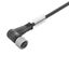 Sensor/actuator line, One end without connector, M12, Number of poles : 3, 10 m, Socket, angled, Shielded: No, LED: No, Sheath material: PUR, Halogen: No thumbnail 2
