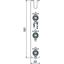 3-pole earthing busbar M10 with wing nut thumbnail 2