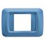 TOP SYSTEM PLATE - IN TECHNOPOLYMER GLOSS FINISHING - 2 GANG - SKY BLUE - SYSTEM thumbnail 3
