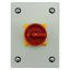 Main switch, P1, 40 A, surface mounting, 3 pole, Emergency switching off function, With red rotary handle and yellow locking ring, Lockable in the 0 ( thumbnail 11