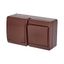 GALATEA AC switch no. 6 + socket 2P+PE on plaster IP44 brown thumbnail 1