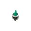 Illuminated short handle selector, 2 positions green with marking thumbnail 2