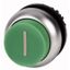 M22-DH-G-X1 Pushbutton, RMQ-Titan, Extended, momentary, green, inscribed, Bezel: titanium thumbnail 1