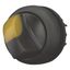 M22S-WLKV-Y Illuminated selector switch actuator, RMQ-Titan, With thumb-grip, maintained, 2 positions (V position), yellow, Bezel: black thumbnail 3