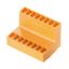 PCB plug-in connector, male header, closed side, THT solder connection, 3.81 mm, Number of poles: 22, 180°, Solder pin length (l): 3.2 mm, tinned, orange, Box thumbnail 2