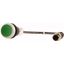 C22-D-G-K10-P3 Pushbutton, Flat, momentary, 1 N/O, Cable (black) with M12A plug, 4 pole, 0.5 m, green, Blank, Bezel: titanium thumbnail 3