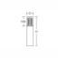 MEGA TOWER F, 10 W, 880 lm, 830, silver, on/off Bollards, D 115 H 500, thumbnail 3