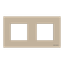 Frame 2-gang / 2+2-modules - IP44 - Champagne thumbnail 1