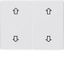 Rocker 2gang imprinted arrows symbol, arsys, p. white glossy thumbnail 2