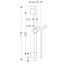 Unica S Puro shower bar, 65cm with actuator, black thumbnail 2