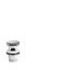 Push-open sink/bidet spout, chrome thumbnail 1