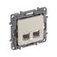 Double socket RJ45 Cat6 STP Niloe ivory thumbnail 2